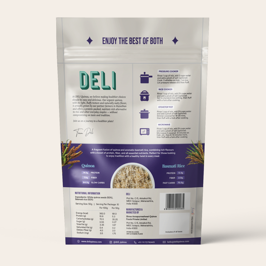 DELI Bold-Grade Quinoa & Basmati Rice (500g)