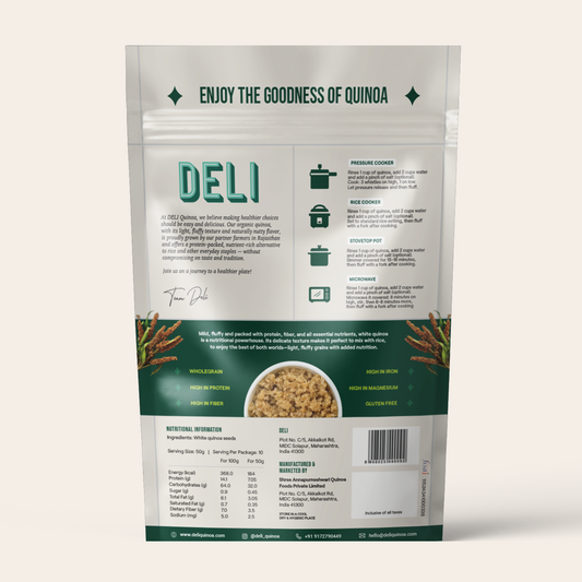 DELI Bold-Grade White Quinoa (500g)