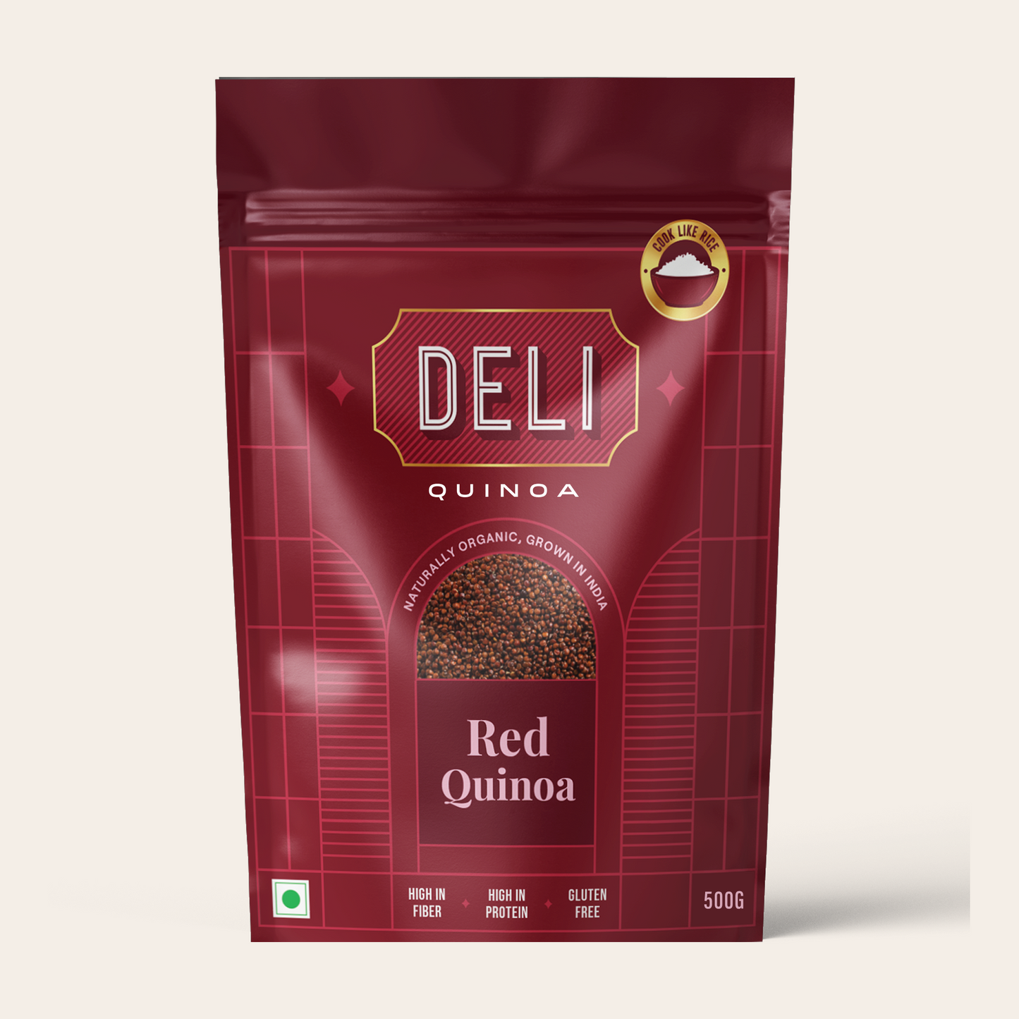 DELI Bold-Grade Red Quinoa (500g)
