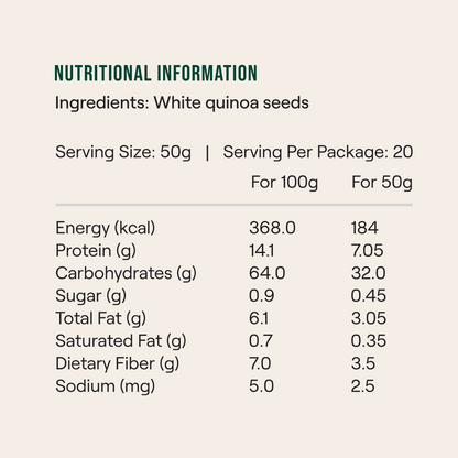 DELI Bold-Grade White Quinoa (500g)